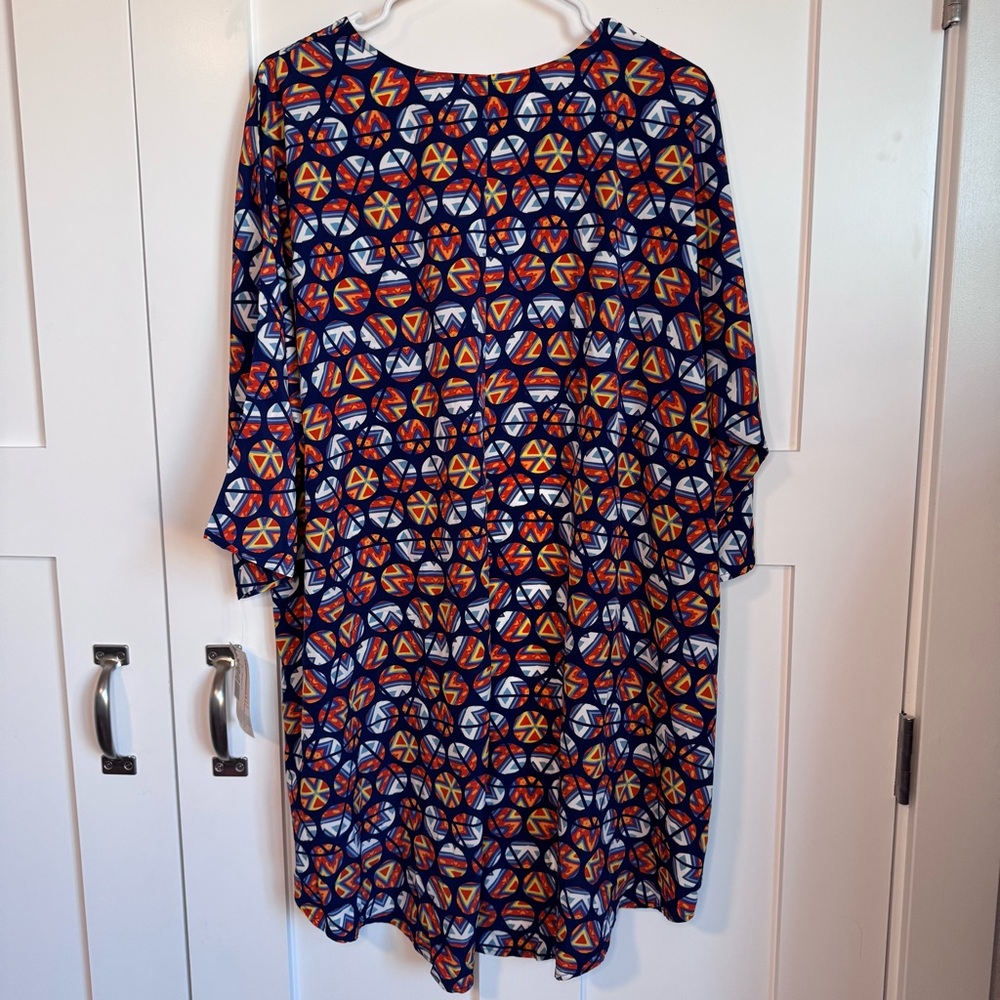 NWT Lularoe Lindsay Geometric Boho Print Kimono Size Large - Picture 2 of 9
